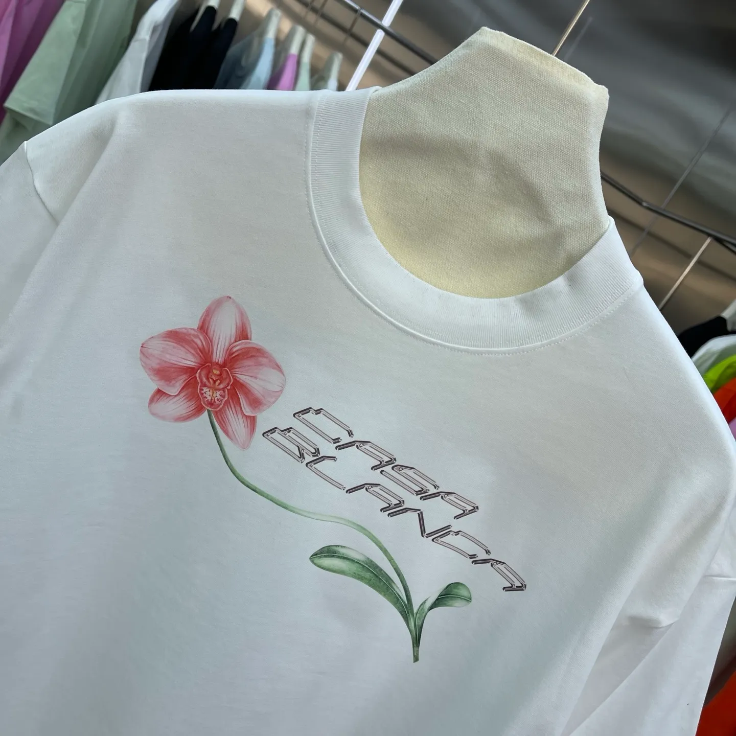 New Arrival Casablanca Classic Series T ～ ， ， 。 ， Classic ， In Stock ！ ：White Black Light Blue Orange Pink（5 ） Size：S M L XL XXL